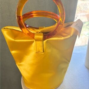 Urban Outfitters Yellow Mini Bag with Orange Handles